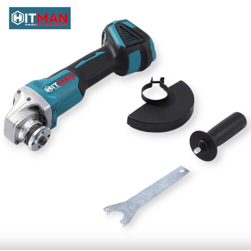 Hitman HT-BAG-1112R 62V Akkumulátoros Sarokcsiszoló, 125mm, 4 fokozatú fordulatszám, 2 akkumulátor, gyors töltő, védőburkolat, fogantyú, kulcs, 4000mAh, lítium-ion, akkumulátor töltöttség jelző