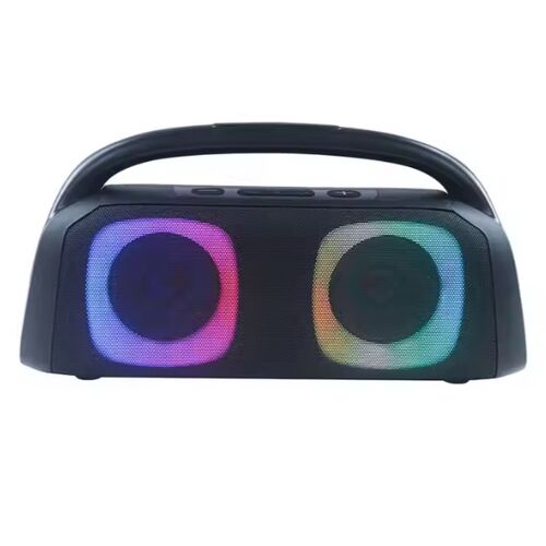 BRAND 4,5 hüvelykes Bluetooth hordozható hangszóró RGB LED világítással, DR-501 modell, fekete