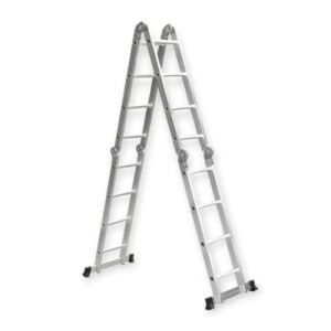 Hitman 4-teilige Teleskopleiter, Aluminium, 4,8m, HT-NIL-6480, ausgeklappt - Leitern und Tritte