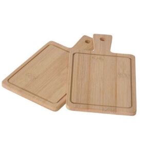 2er-Set Hackmesser mit Griff Koopman International, Bambus, 19 cm, braun, rechteckig 121531550 - Servierschalen