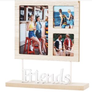 Fotorámik Home&Styling Collection, MDF, 24x24 cm, 3 fotografie, biela 121531565 - Rámy na obrazy