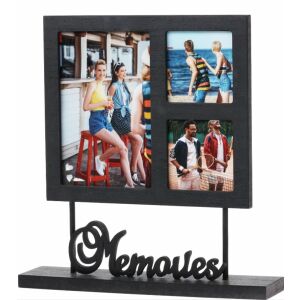 Fotorámik Home&Styling Collection, MDF, 24x24 cm, 3 fotografie, čierny 121531566 - Rámy na obrazy