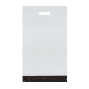 Biela kuriérska taška s rukoväťou, 540x700mm + 70mm rukoväť, samolepiaca páska - Malatec
