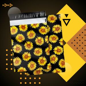 50 kusov 255x370 mm samolepiacich kuriérskych obálok s motívom slnečnice - Malatec