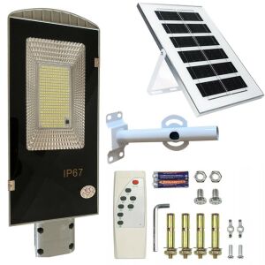 Napelemes vezeték nélküli kültéri led lámpa 100W 129 LED, 4 Ah akkumulátor