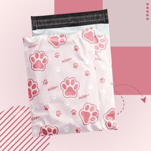 Ružové kuriérske obálky s potlačou labiek, balenie 50 ks - Malatec