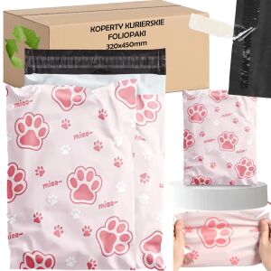 Колаж с характеристиките на розовата куриерска чанта с отпечатък на лапа Futartasak - Домакински чанти и торбички