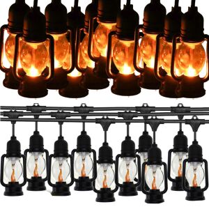 10 db LED lámpás láncfüzér, fekete, beltéri és kültéri használatra - Malatec