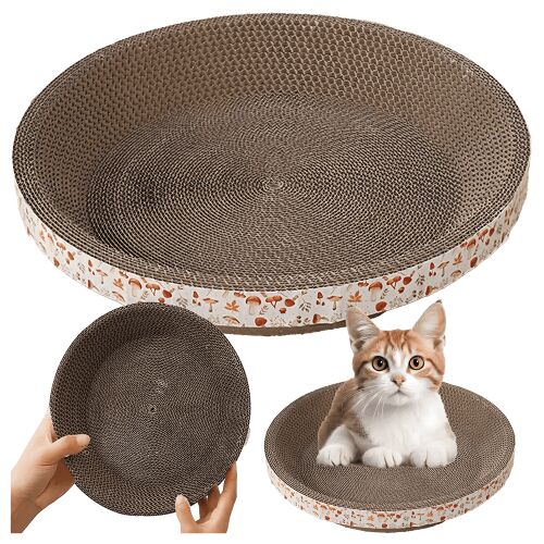 Драскалка за котки от картон, кръгла купа, легло 51 см за драскане 141344263