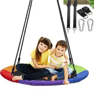 Legan gniazd pentru copii, cu diametrul de 100 cm, capacitate de încărcare de 100 kg, cu doi copii așezați pe ea - Gardlov