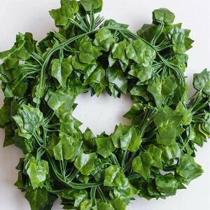 Műszálas borostyánfüzér, 12 darabos készlet, 25m, zöld, lakásdekoráció, esküvői dekoráció, parti dekoráció - Gardlov