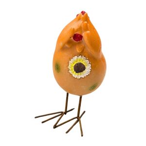 Dekoracja wielkanocna, wzór kurczaka, 11,5x5x10 cm, pomarańczowy 121533437 - Dekoracja wielkanocna