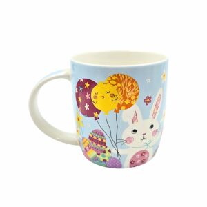 Detský hrnček, modrá farba, dizajn s veľkonočnou tematikou, 370 ml 121533447 - Servírovanie