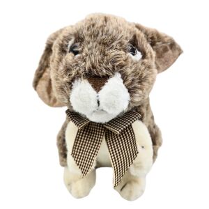 Plüschtier, Hase mit Schleife, Farbe braun-weiß, 20 cm