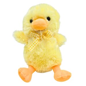 Pluszowa zabawka, kurczaczek z kokardką, kolor żółty, 20 cm