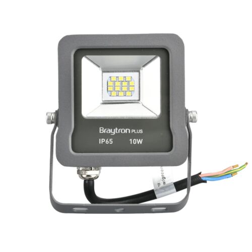 Proiector led 10W SMD, 800lm, IP65, lumina calda 3000K, Gri, Braytron 121533877
