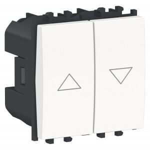 Intrerupator jaluzele 2 module alb, Schneider Easy Styl 121533983 - Schneider Intrerupatoare