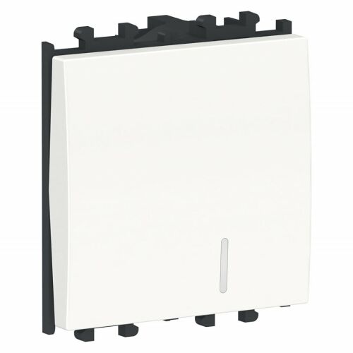 Tastschalter mit LED, weiß, 2 Module, Schneider Easy Styl