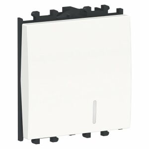 Tastschalter mit LED, weiß, 2 Module, Schneider Easy Styl