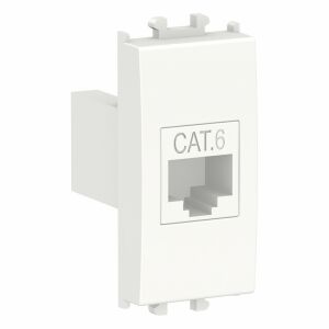 RJ45 Datendose Cat 6, UTP, 1 Modul, weiß, Schneider Easy Styl