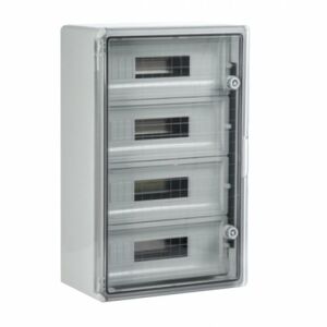 Panel 30x40x17 ABS 12x2 Sicherungen, unbestückt, IP65 transparente Tür