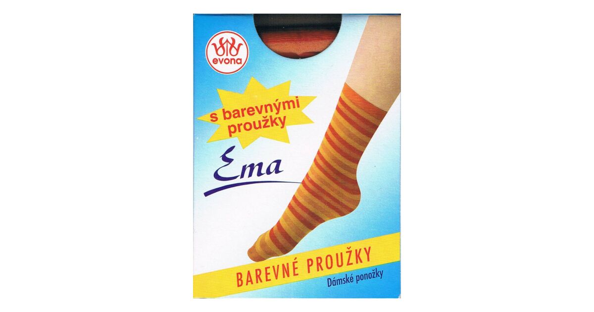 - gleznă cu dungi EMA, 60 DEN, m:36-41, 1 pereche violet | Pepita.com