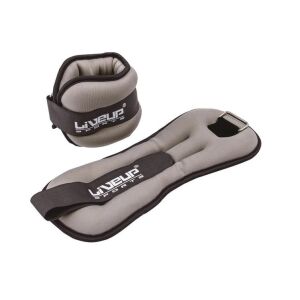 Liveup Sports boka/csukló súlyok 1 kg, 2 db, szürke/fekete - Csukló- & Bokasúly