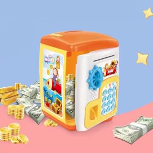 Gyermek elektromos játék ugráló hangokkal és fényekkel, 22.5x16x15.5cm, narancssárga, narancs-sárga