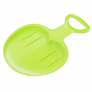 Zielony plastikowy sanki z uchwytem - Gry i sprzęt na świeżym powietrzu