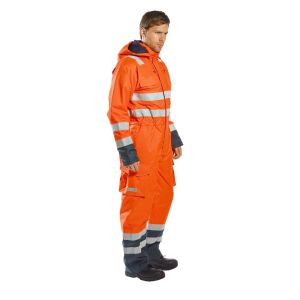 Bizflame Rain Hi-Vis Multi Overall S775ONRM, narancssárga/fekete színben, M méretben 121727651 - Munkás overál
