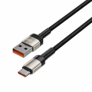 Tech-Protect UltraBoost Evo USB-C auf USB-A 100W 5A 2m Kabel, schwarz geflochten, schnelles Laden, Datenübertragung - Tech-Protect