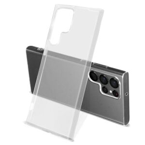 Samsung S22 Ultra telefontok, szilikon gél, átlátszó, ultravékony 0,3 mm, Gekko, átlátszó