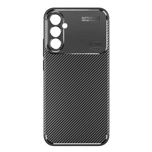 GEKKO Mobile Ütésálló tok Samsung A54-hez, rugalmas szilikon, kamerakivágásokkal, Carbon Design AutoFocus, fekete