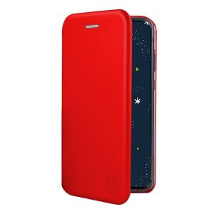 Samsung A30s (A307) tok - könyv típusú, belső zseb, mágneses záródás, Gekko Elegance, Piros