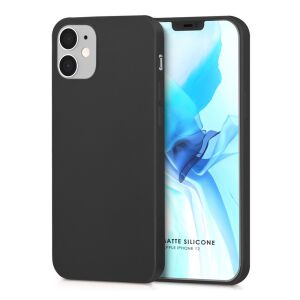 Fekete szilikon telefontok iPhone 12-hez, Gekko Nofingerprint, vékony és puha, 0,33 mm, ujjlenyomat-mentes - Gekko
