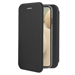 Gekko Mobile Elegance mágnesesen záródó tok Samsung A12 készülékhez, Könyv stílusú, Fekete