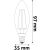 Avide LED Filament Candle 2.5W E14 WW 2700K izzó méretei