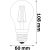 Avide LED Filament Globe 6.6W E27 A60 NW 4000K Super High Lumen izzó méretei