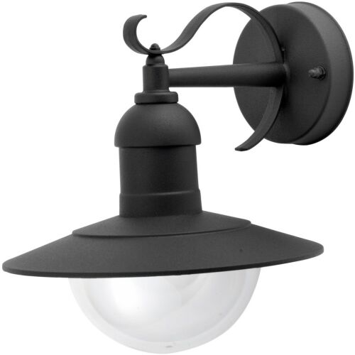 Avide Imperial lampa ścienna zewnętrzna, czarna, gniazdo E27, IP44