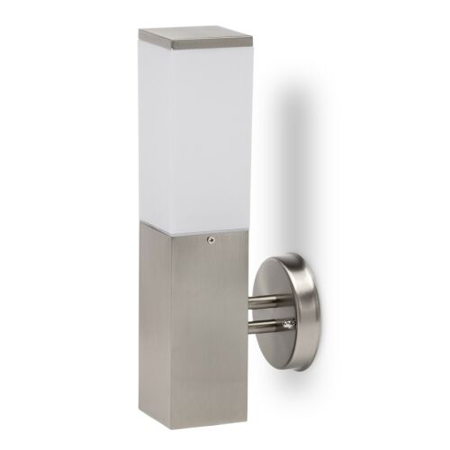 Lampa ścienna zewnętrzna Avide Panama, wykończenie satynowy nikiel, gniazdo E27, stopień ochrony IP44