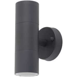 Avide Peka vonkajšia nástenná lampa, čierna, nerezová oceľ, sklo - Výstavba&Renovácia