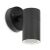 Avide Peka czarna zewnętrzna lampa ścienna z gniazdem GU10