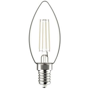 Avide LED Filament sviečka žiarovka, 4.5W, E14, 4000K, Biela, 470 Lumen, Vysoký lumen - Avide Žiarovky