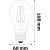Avide LED gömb Filament izzó méretei, 8.5W, E27, 4000K, Fehér