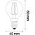 Avide LED Mini Globe Filament Żarówka, E14, 4.5W, 2700K, Ciepła Biała