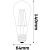 Avide LED žiarovka Filament Globe, ST64, 8.5W, E27, teplá biela, 2700K, rozmery