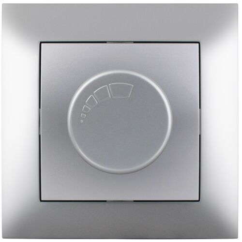 Întrerupător de perete încastrat Entac Arnold cu dimmer max.200W Silver 121558805