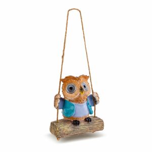 Bewello napelemes bagoly hintán. Kerti dekoráció napelemes LED lámpákkal. - Bewello