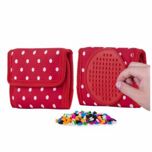 Portofel Pixie Crew Toadstool cu buline roșii cu o jucărie mică pe spate, portofel pentru copii - Portofele pentru copii