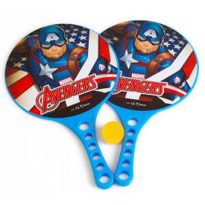 Set de tenis de plajă Marvel Avengers Captain America, 2 rachete și 1 minge - Tenis